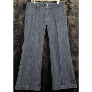 Massimo Jeans Womens Size 10 Blue Denim Cotton Pockets‎ Flat Front Medium Wash